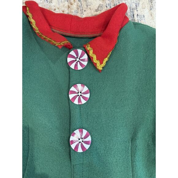 Girls Elf Christmas Holiday Costume Includes Hat, Belt, Socks & Elf Slippers New - Picture 2 of 5